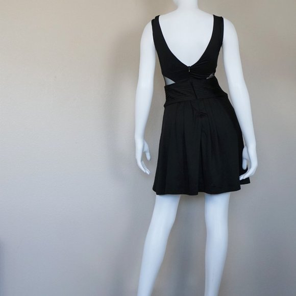 Muui Mini Black Dress with Mesh Cut Outs - Picture 4 of 6